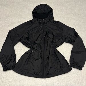 Calvin Klein Women Black Full Zip Performance Windbreaker Jacket